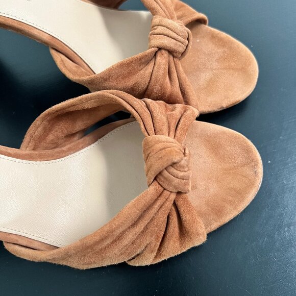 NWOB NEW Veronica Beard Ganita Sandal Block Knotted Suede Heel 9 - Picture 11 of 12